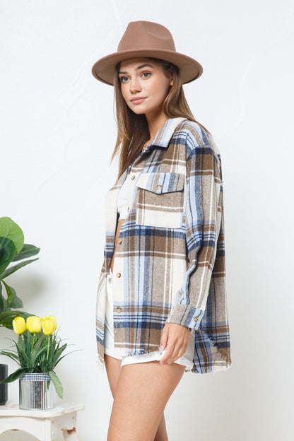 Plaid Shirt Jacket Shacket