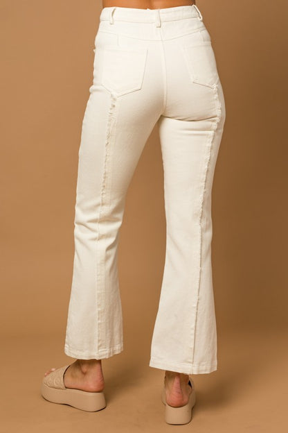 Frayed Hem Flare Pants view