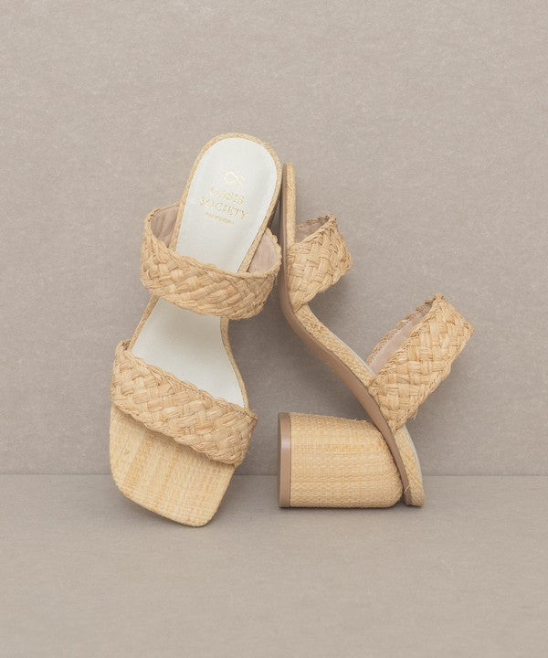 OASIS SOCIETY Kayla - Raffia Sandal Heel