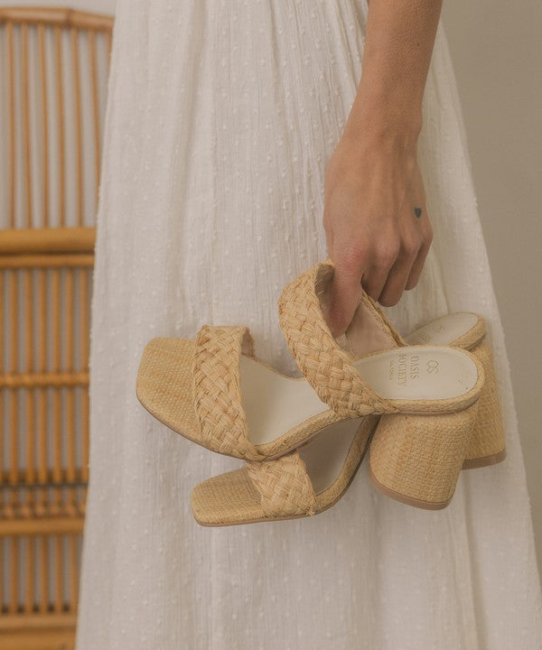 OASIS SOCIETY Kayla - Raffia Sandal Heel