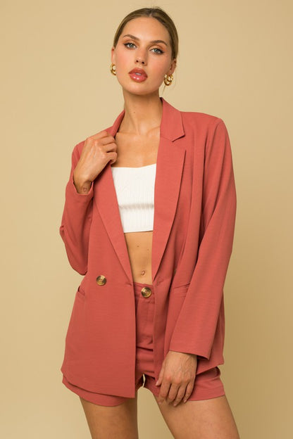 DOUBLE BREASTED BLAZER front