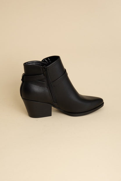 Nadine Ankle Buckle Boots black inside view