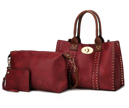 MKF Elissa Satchel Handbag  by Mia K- 3 pc Set