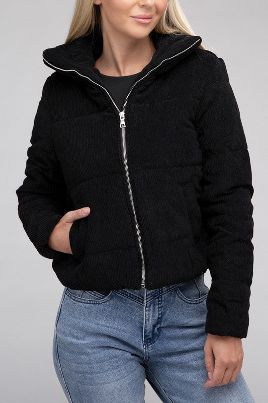 Fluffy Zip-Up Sweater Jacket