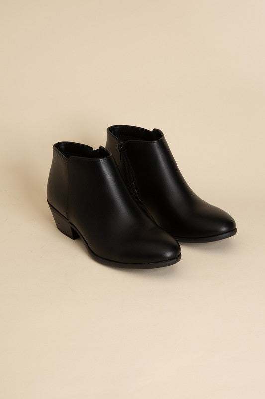 Mug Ankle Booties Black