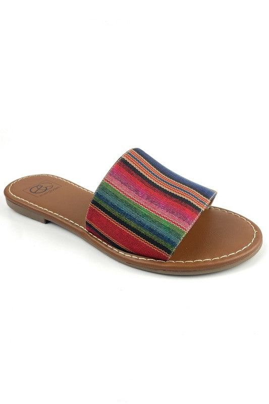 Lulu Handmade One-Band Slide Sandal Serape