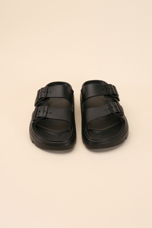 Cairo Buckle Strap Slide Black