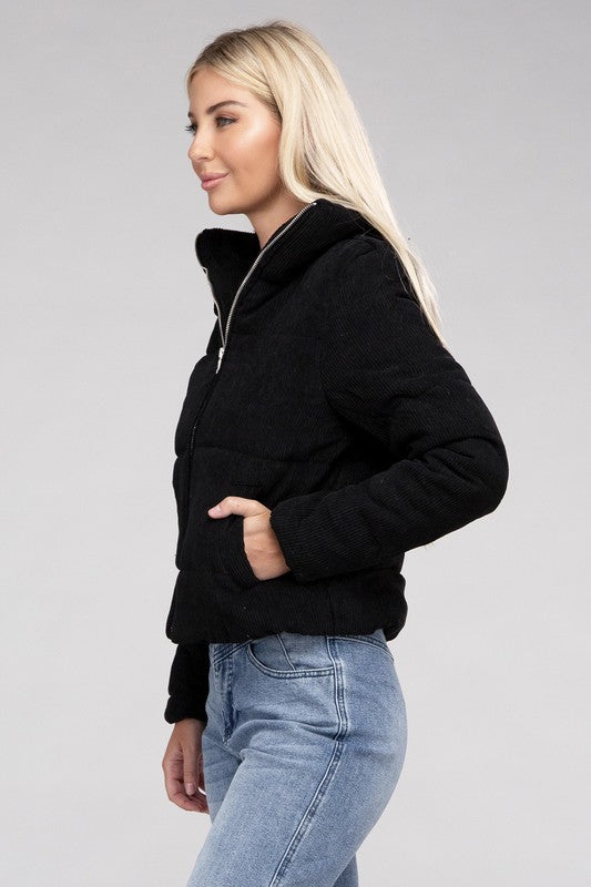 Fluffy Zip-Up Sweater Jacket