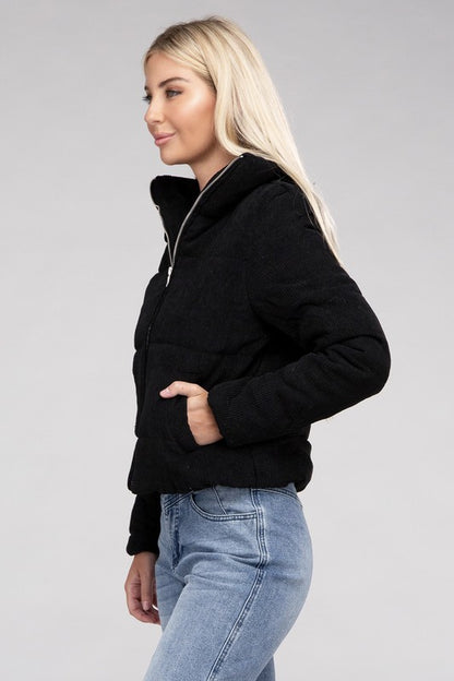 Fluffy Zip-Up Sweater Jacket