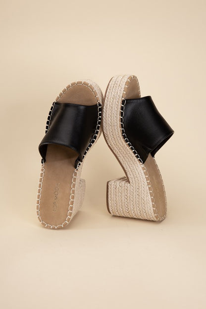 ESPADRILLE MULE HEELS top heels