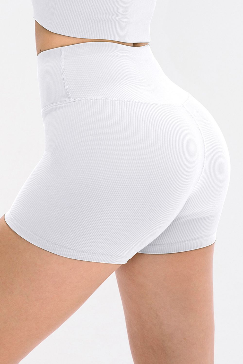 Wide Waistband Sports Shorts with Pockets