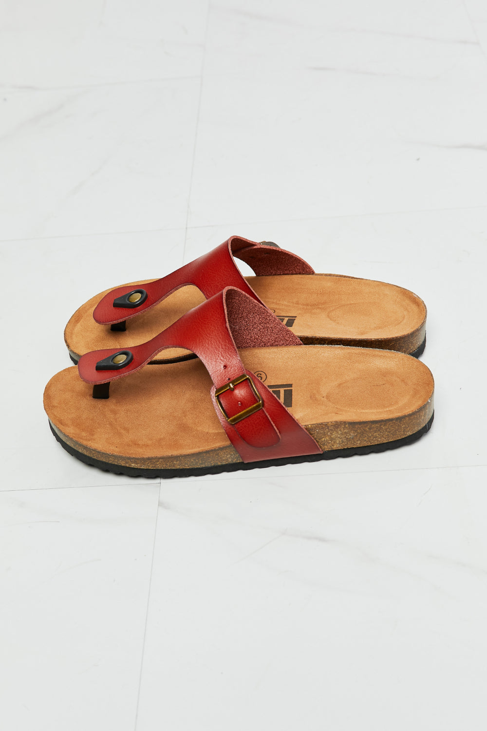 Drift Away T-Strap Flip-Flop in Red