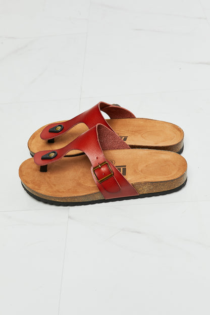 Drift Away T-Strap Flip-Flop in Red