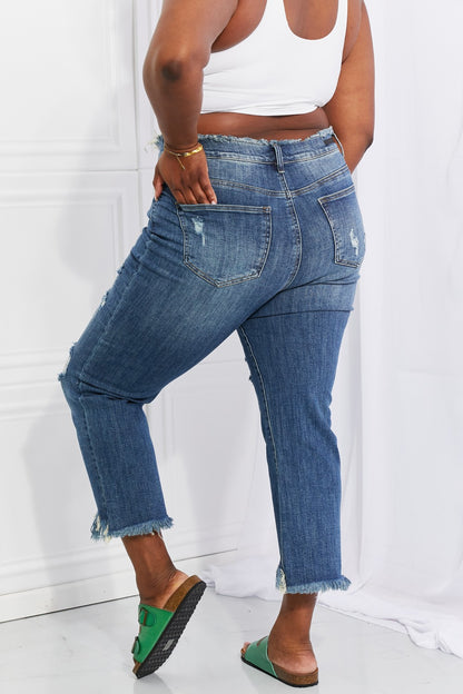 RISEN Undone Chic Straight Leg Jeans