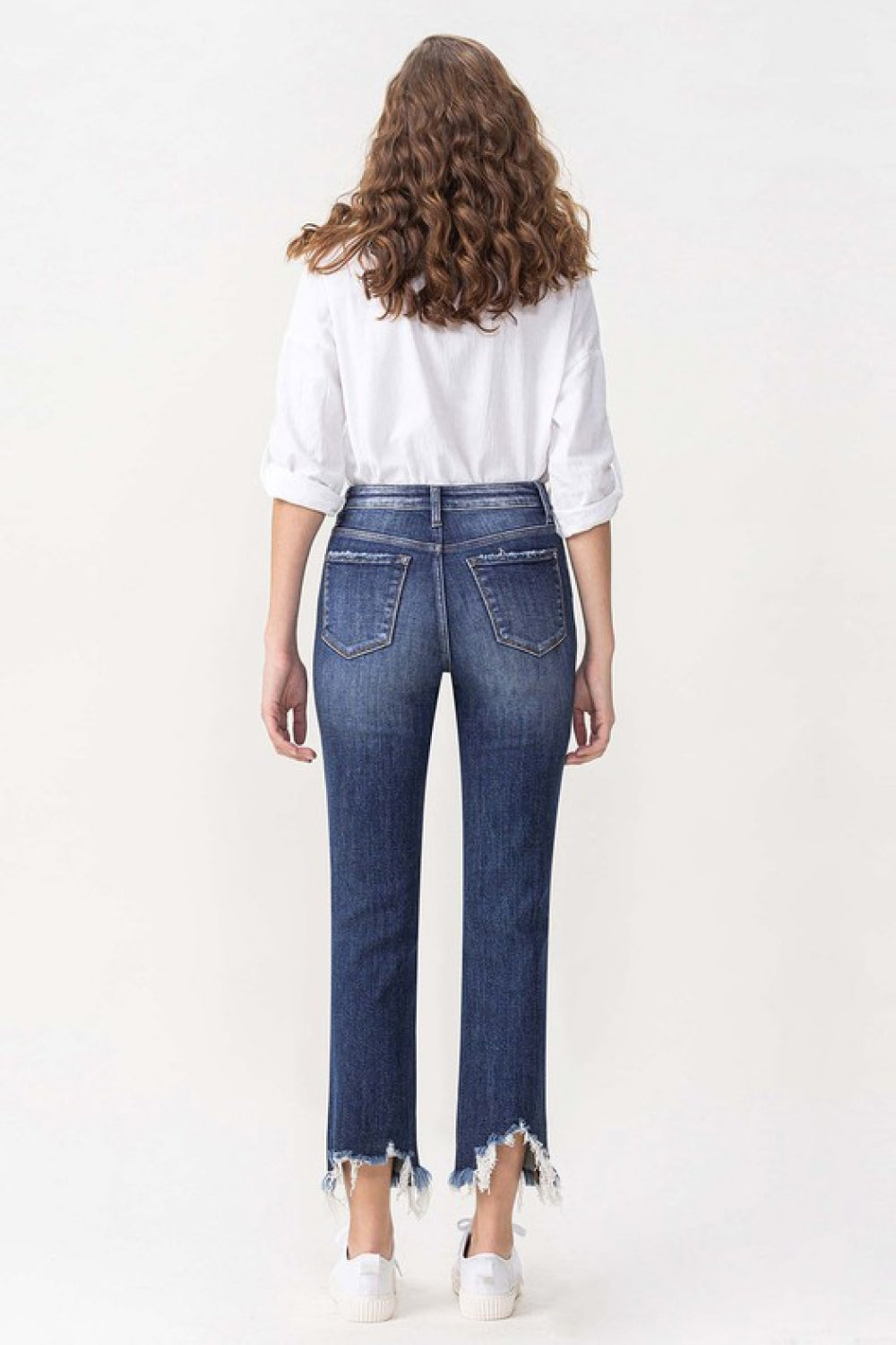 overvet Jackie High Rise Crop Straight Leg Jeans